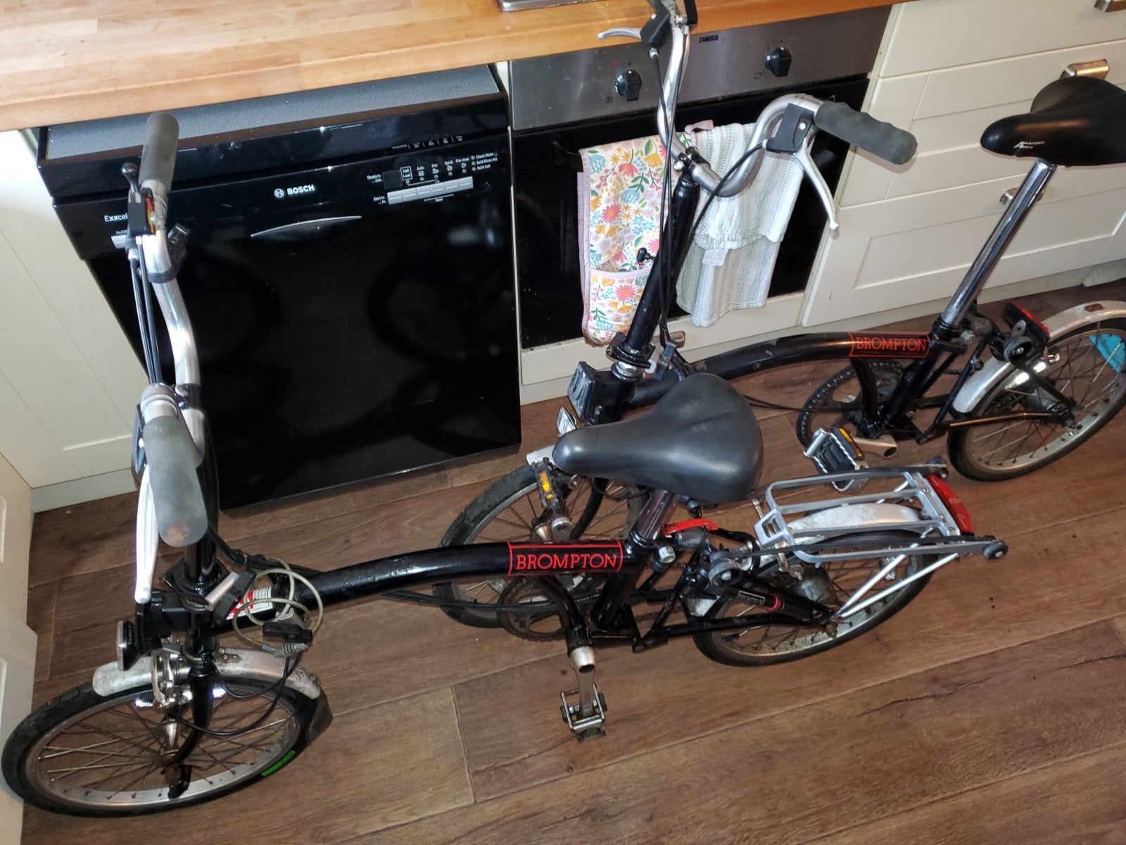2 x Brompton Folding Bike 3 Speed Black Need service.