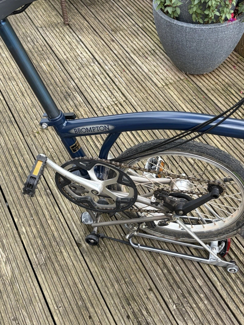 Brompton M6R-X Titanium  16" Folding Bike - Cobalt Blue