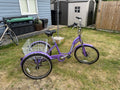SCOUT Folding Tricycle with basket and 6 speed Shimano gears