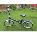 Apollo Folding Bike Black/Silver Flat Bar w/ Rear Rack, Mudguards, Reflectors