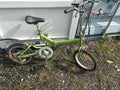 Green Folding Bike with BMX Bar Handlebars and Small Wheels, BMX-Style