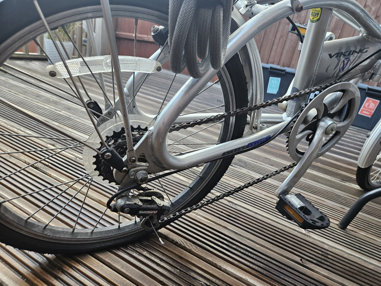 Viking Safari SE Folding Bike - Silver Alloy Frame  6 Speed Shimano - Collection