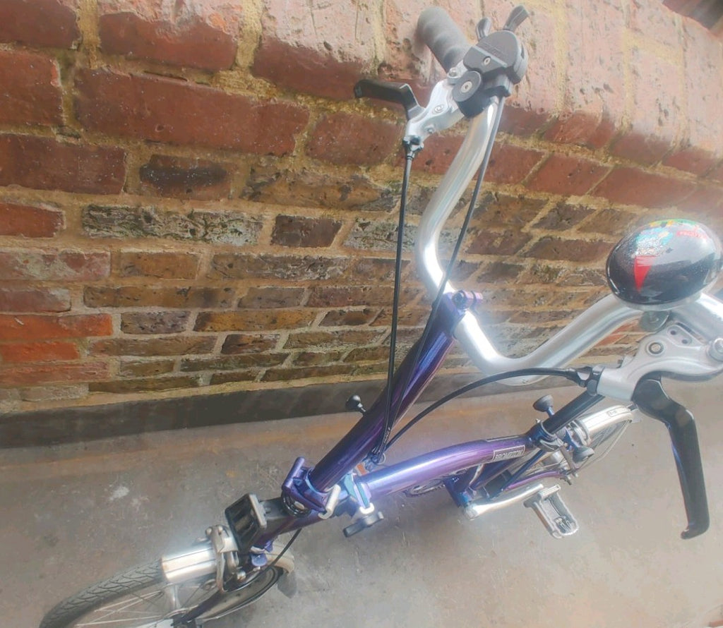 Beautiful Brompton 3 Speed With Extended Seatpost