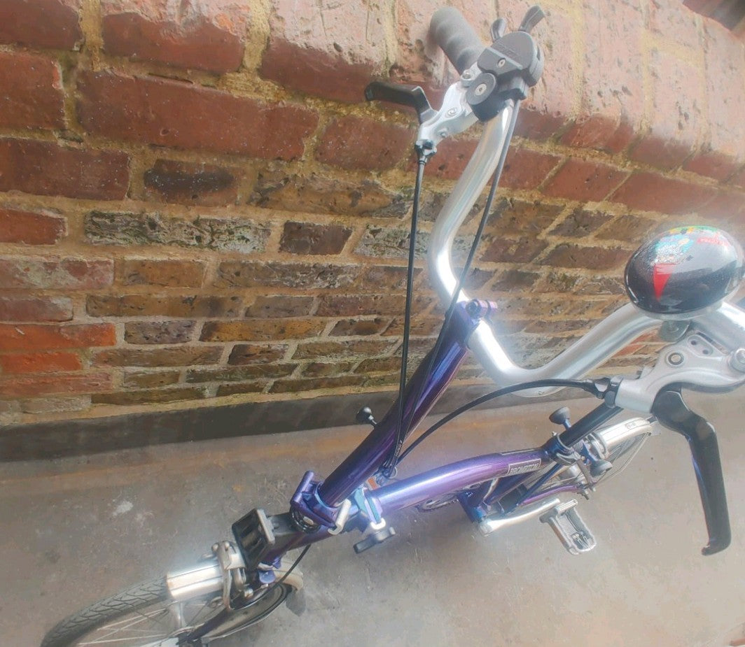 Beautiful Brompton 3 Speed With Extended Seatpost