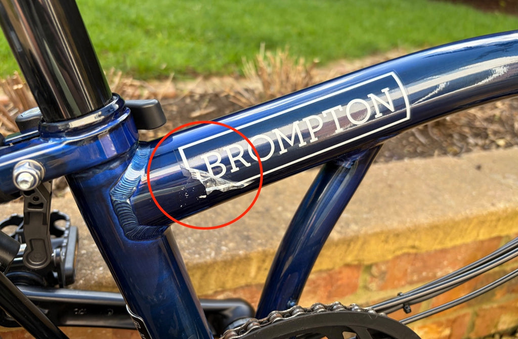 Brompton Folding Bike with 6 speed gears in Metallic Blue