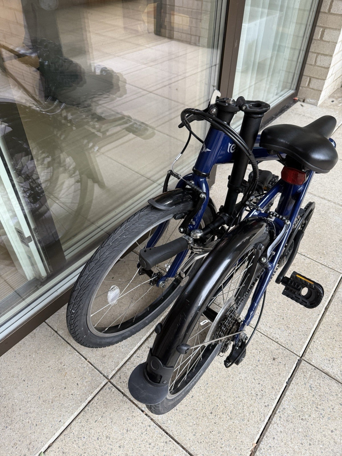 Tern 20in Folding Bike Blue 7-Speed Derailleur V-Brakes Mudguards Kickstand