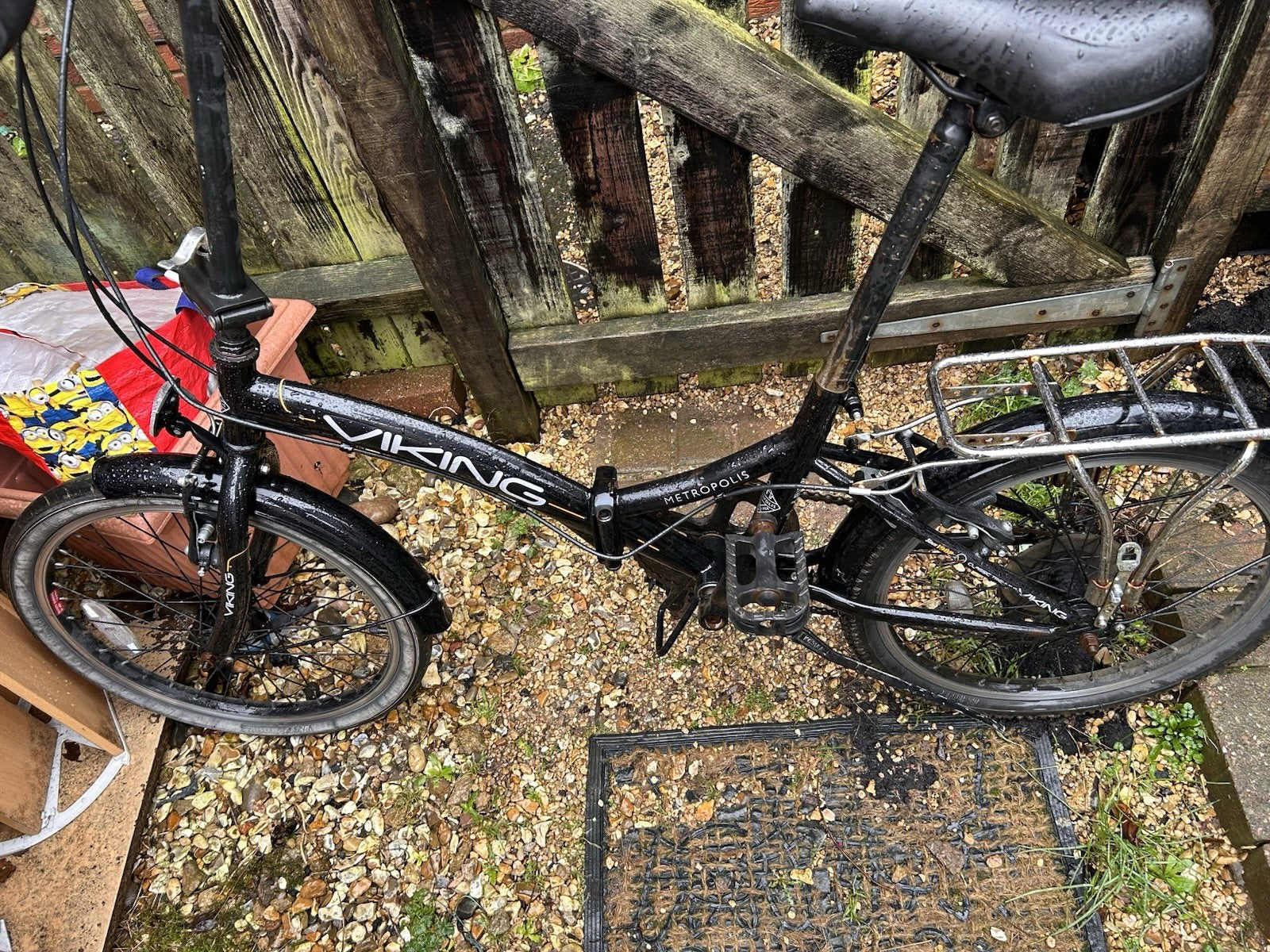 Viking Metropolis 20” Folding Bike Black Very Good Condition