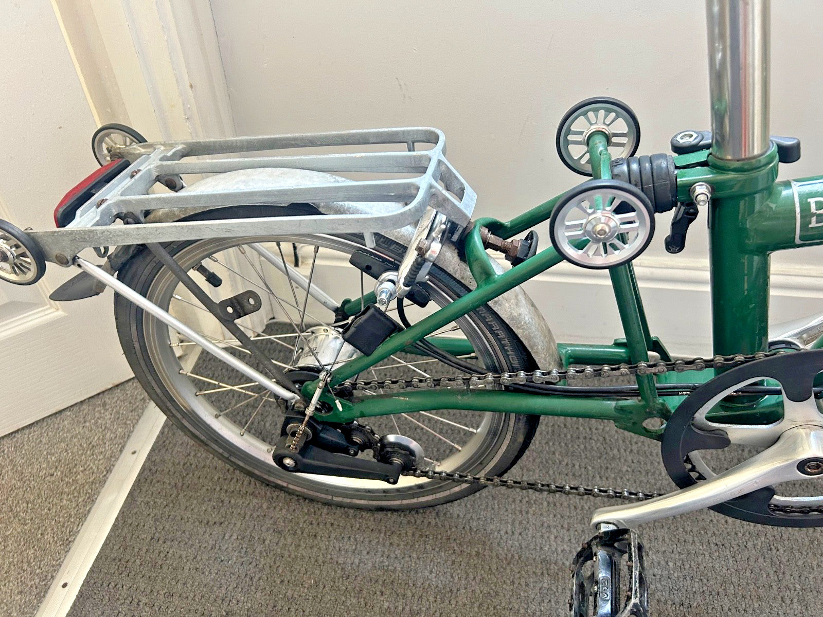 Brompton Folding Bike 3-Speed, Green