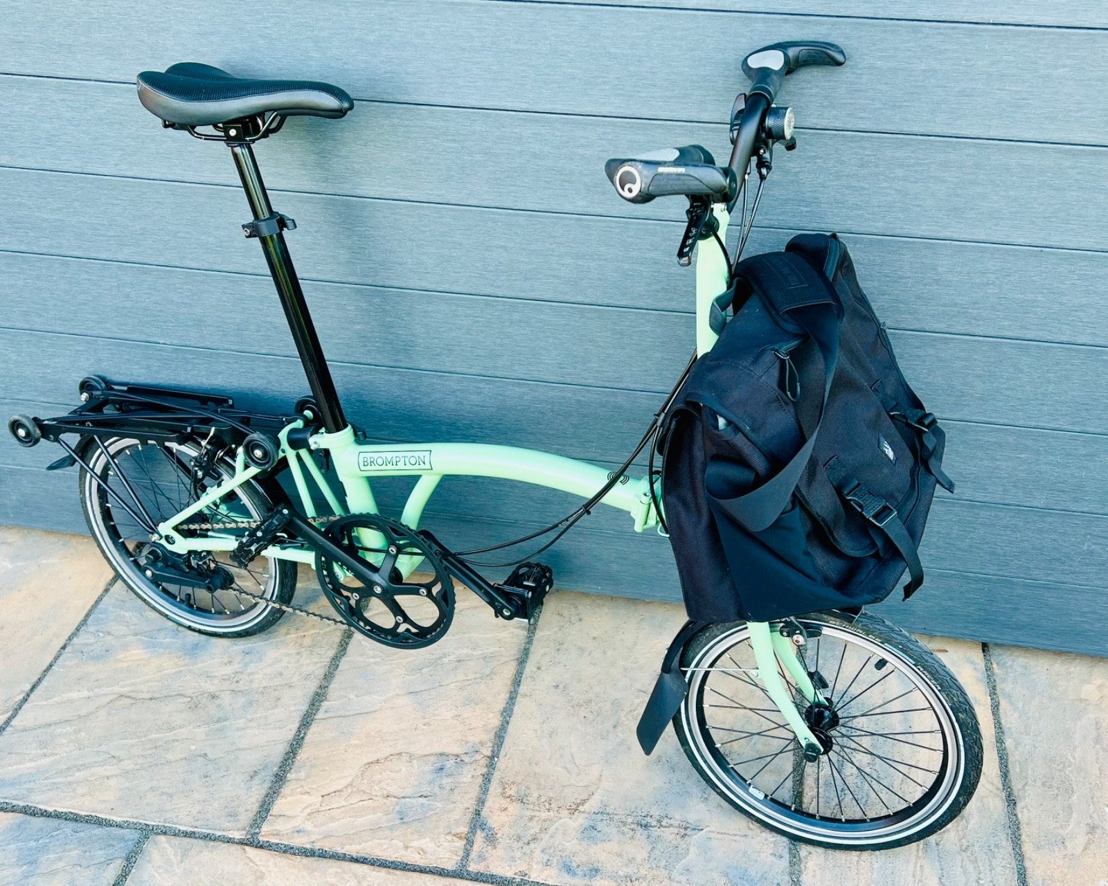 Brompton C Line 2 Speed Matcha Green Folding Bicycle 2025 + Messenger Metro Bag