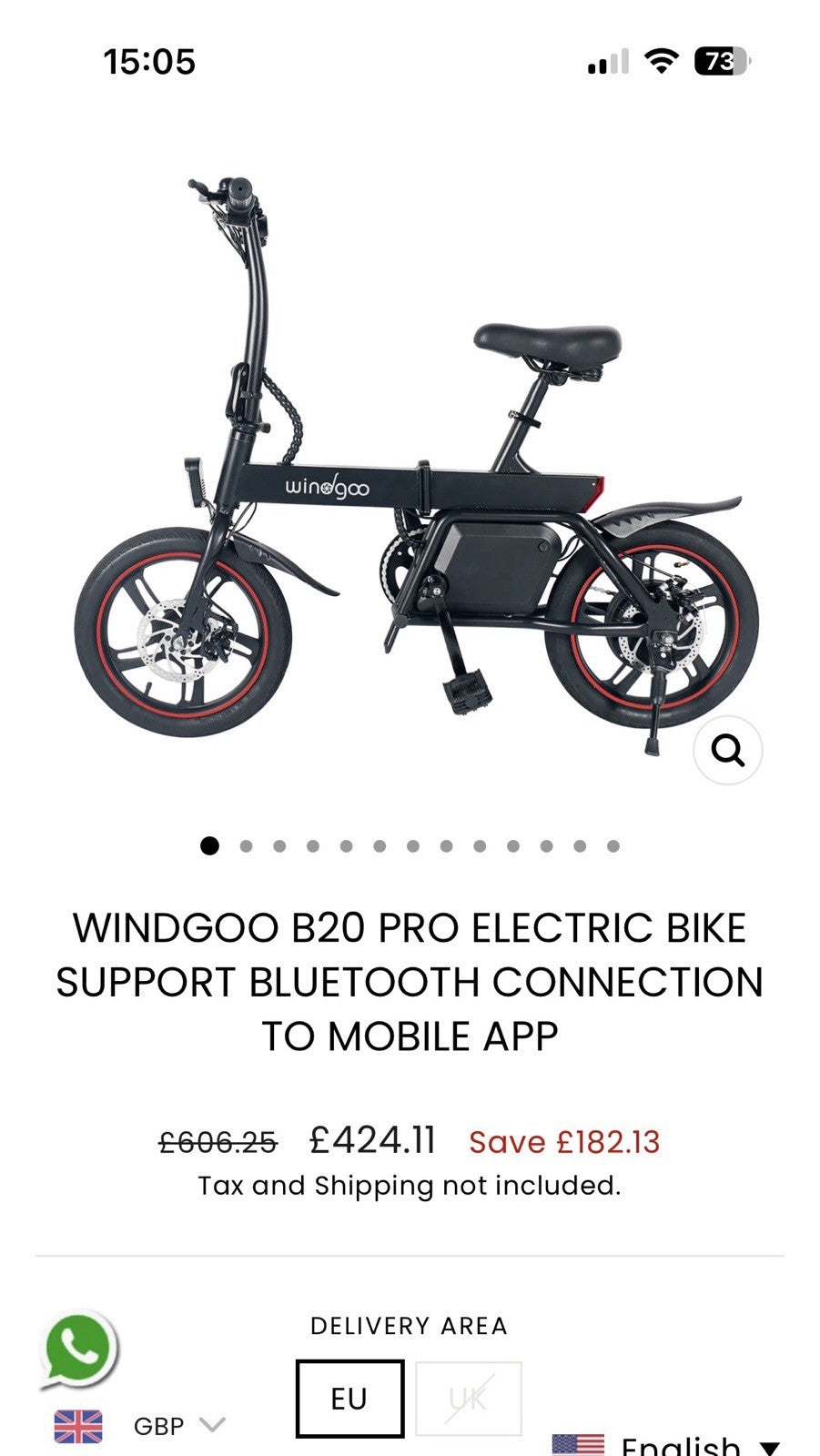 RA B20mini 14-inch Folding Electric Bike Ideal for Urban Commuters 36V 7.8Ah