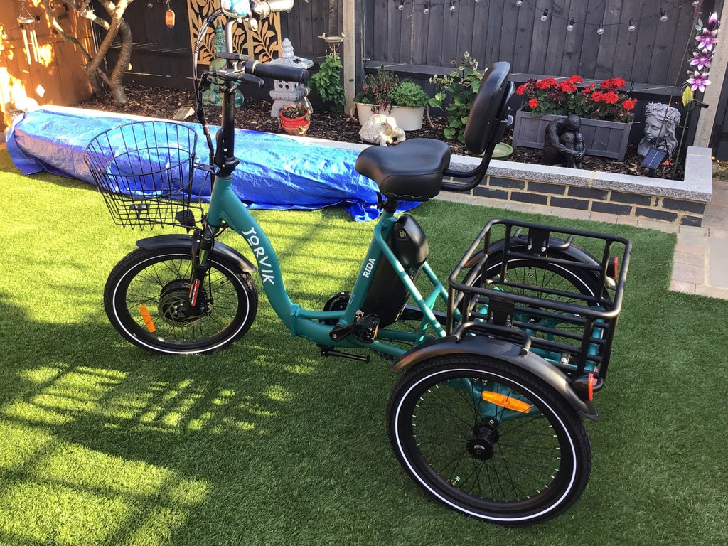 Jorvik Rida Low Step Thru Electric Folding Tricycle - 6 Miles + Mint Condition
