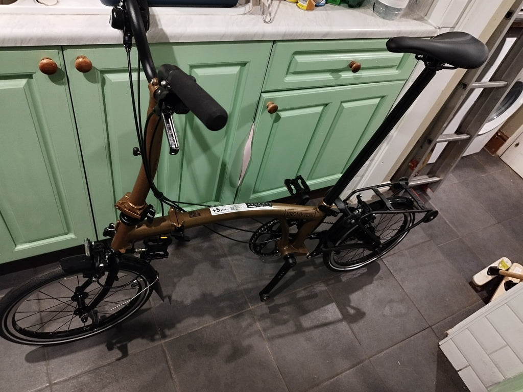 Brompton Folding Bike P Line M-type with Roller Frame 12 Speed Bronze Sky NEW