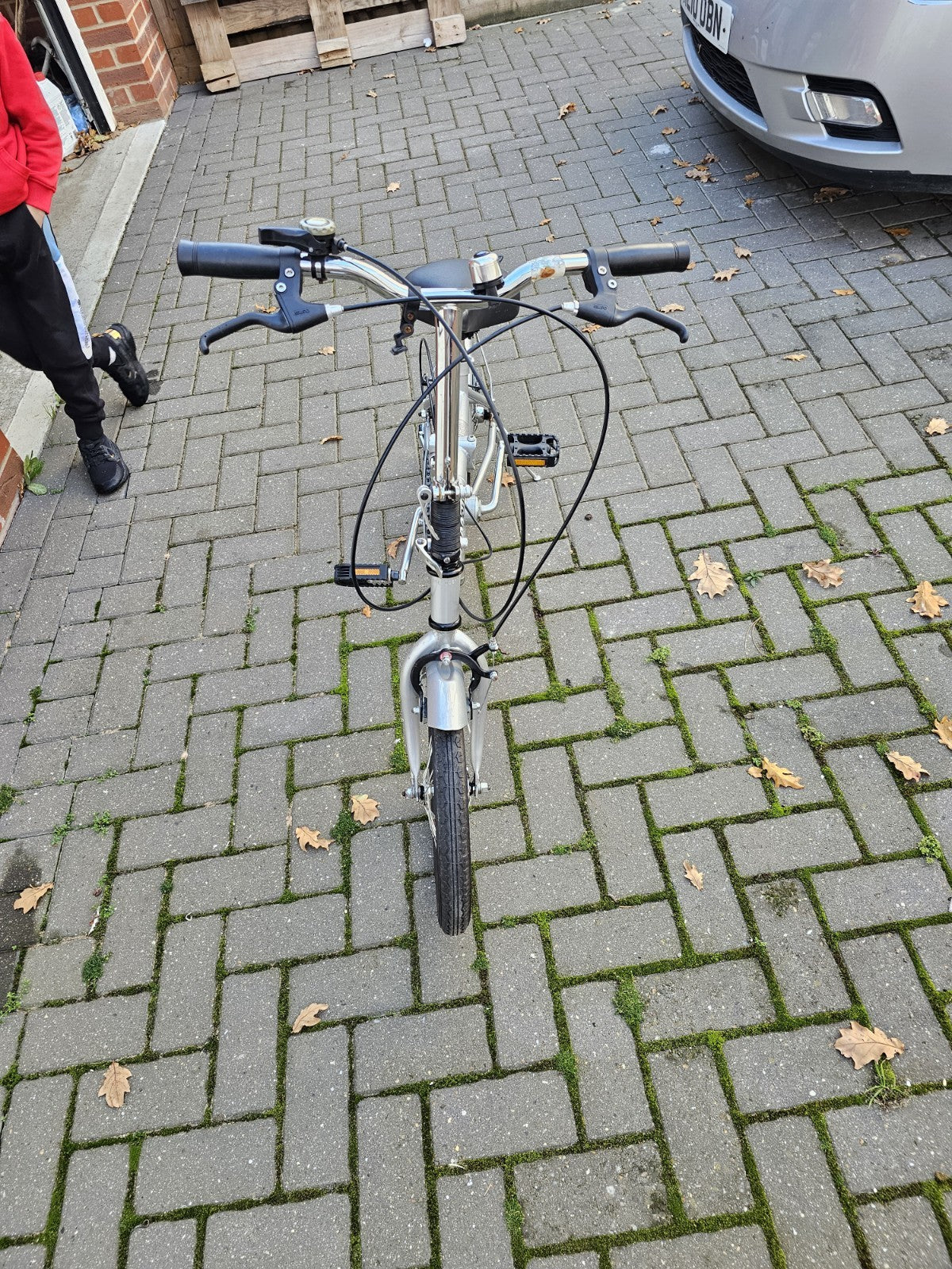 Seasure Folding Bike 16" 6-Speed Compact Lightweight Commuter Silver