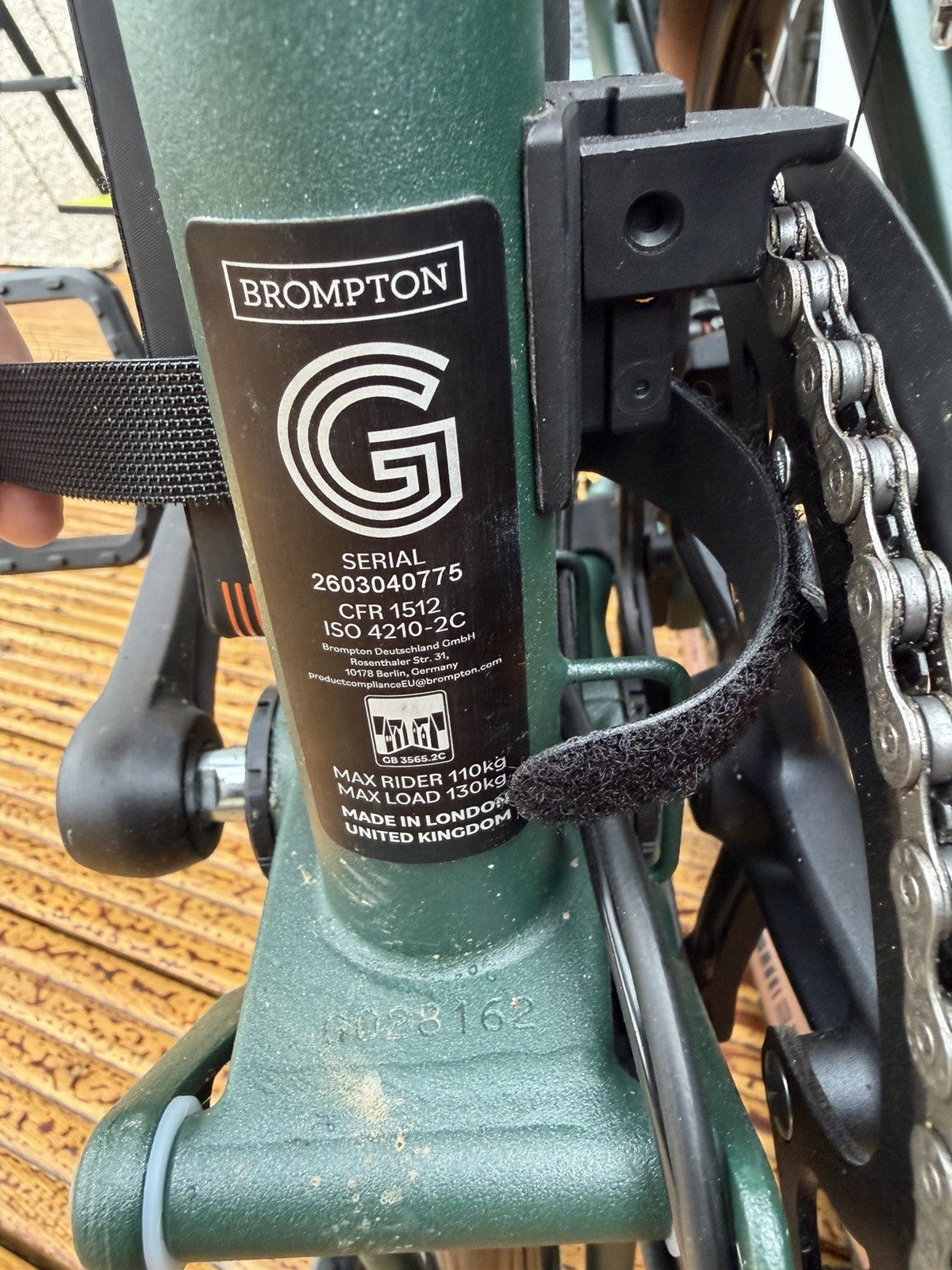 Brompton G Line 20in Folding Bike Green 8-Speed Derailleur Hydraulic Discs
