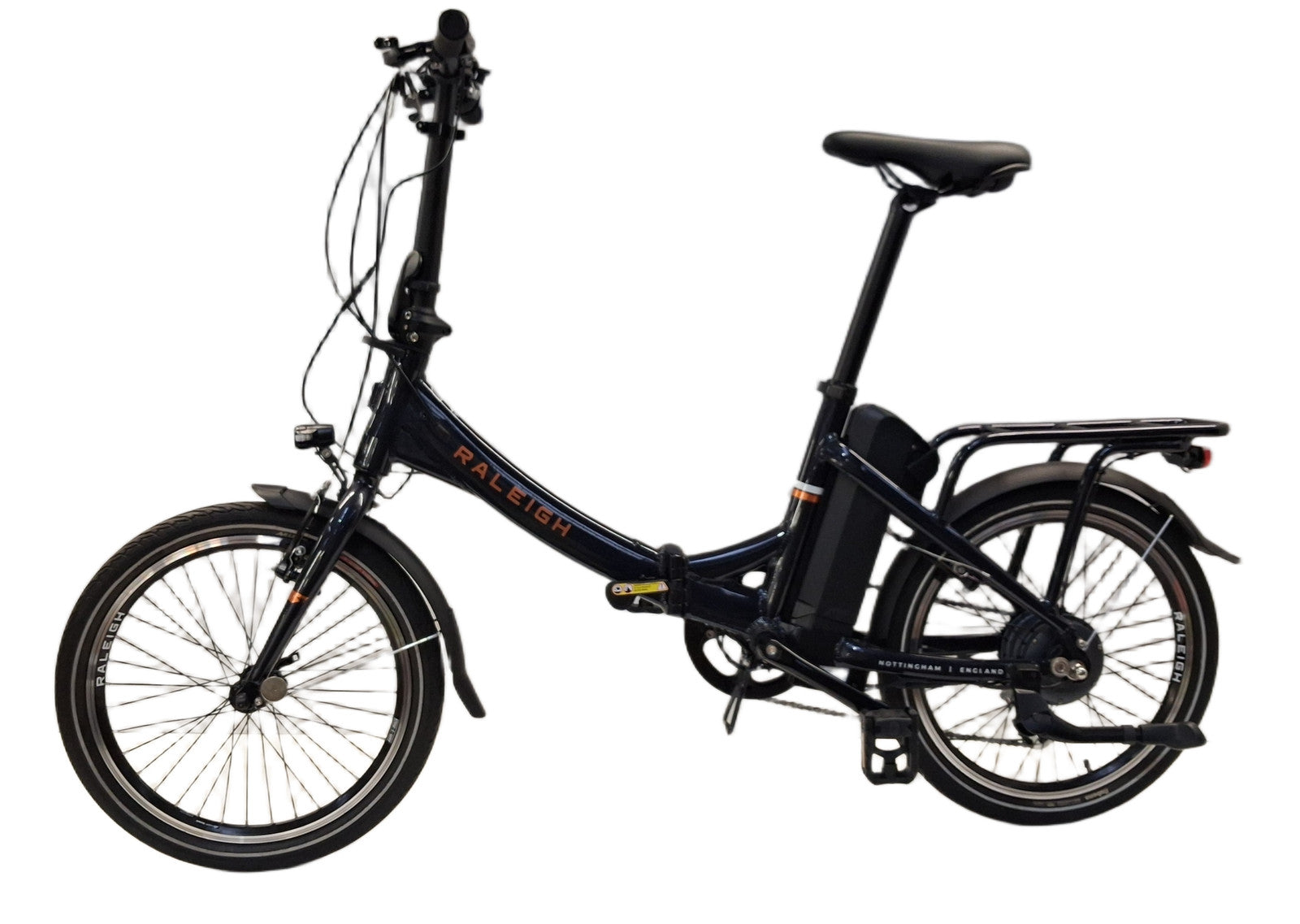 Raleigh Stow-E-Way Compact Lightweight Folding E--Bike - Black (Used/Scratched)
