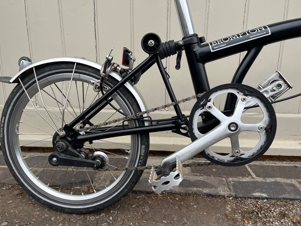 Brompton M1L folding bicycle - single speed - black - great condition