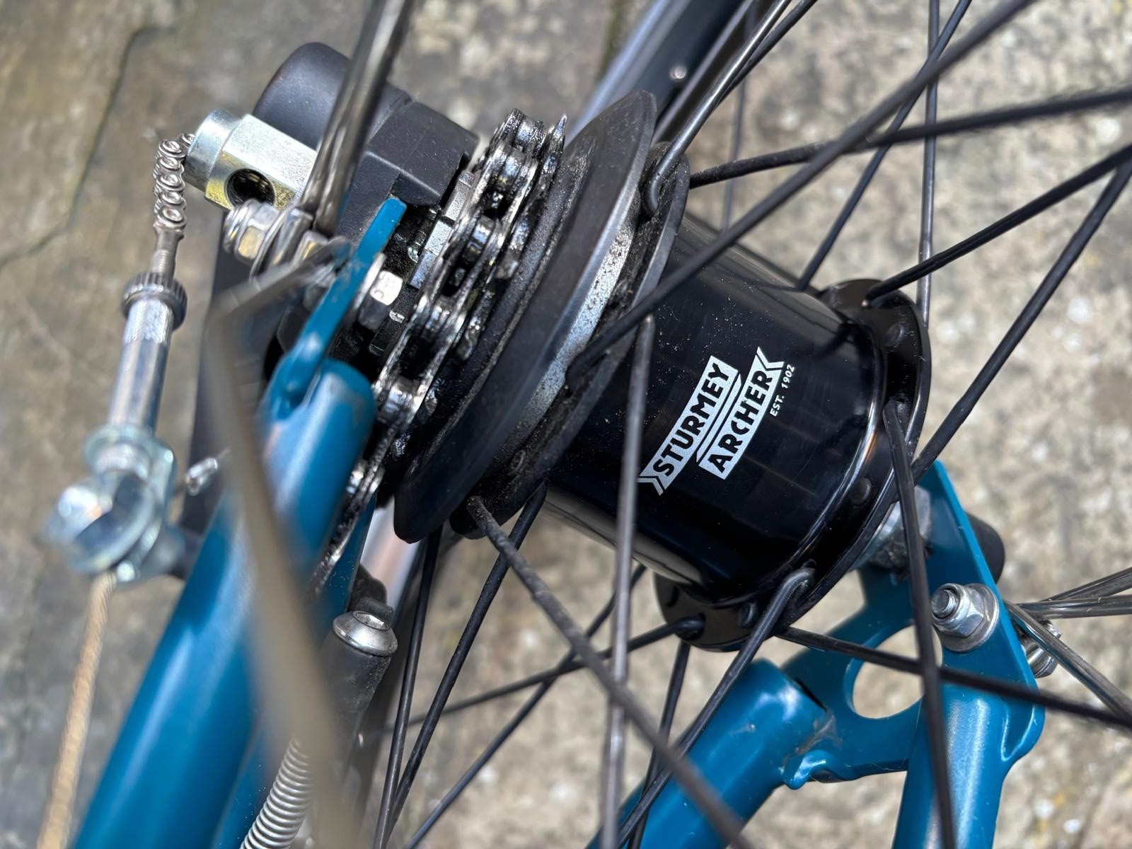 2023 Brompton C Line 6 Speed Urban in Ocean Blue + Optional Swytch Kit Fitted