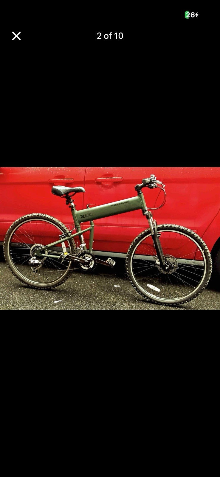 Montague Paratrooper Folding Mountain Bike 26” 24 Speed Military Green