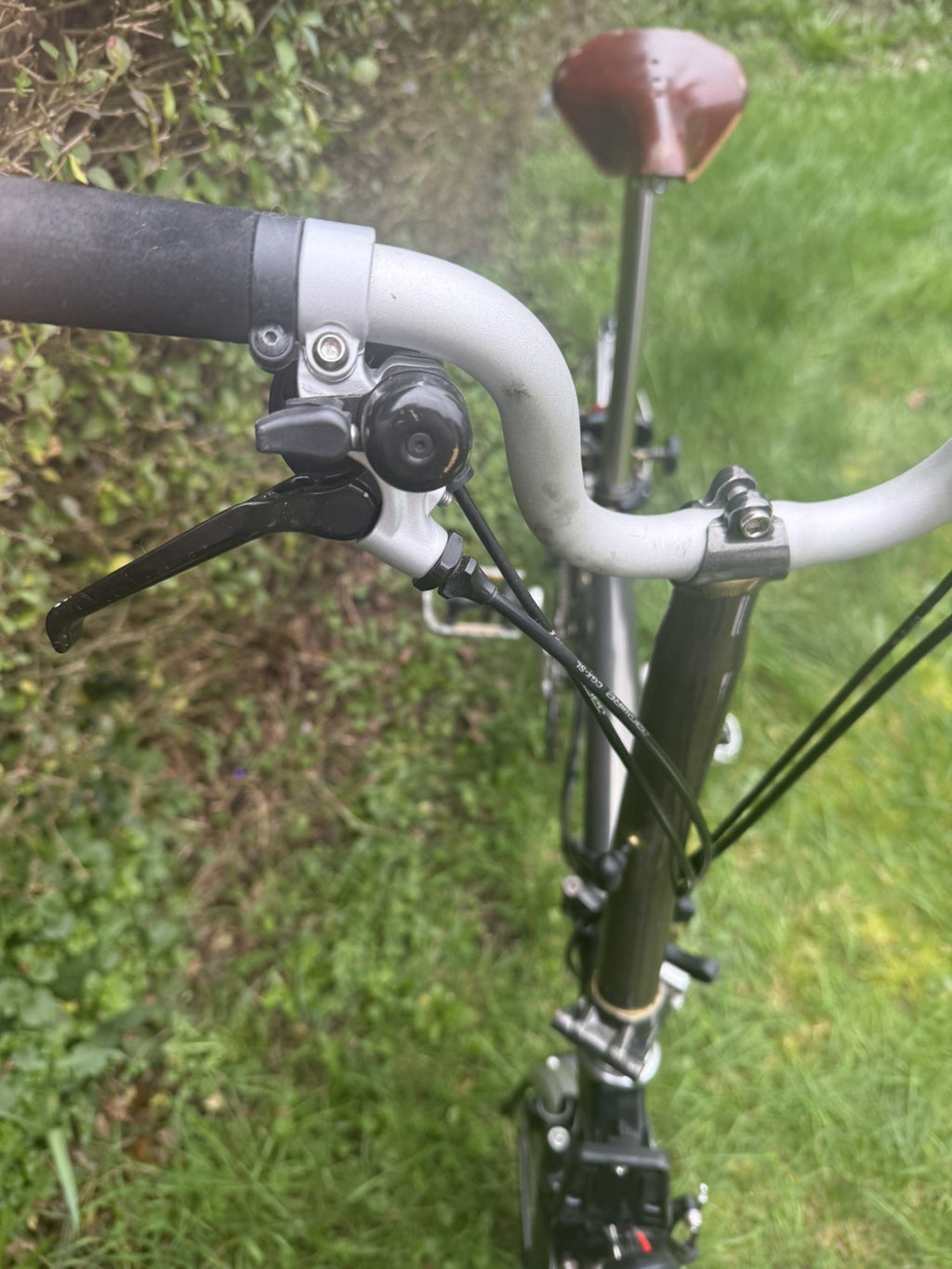 2017 Brompton M3R Folding Bike, Raw Lacquer, Brooks B17 Saddle, Dynamo Hub Light
