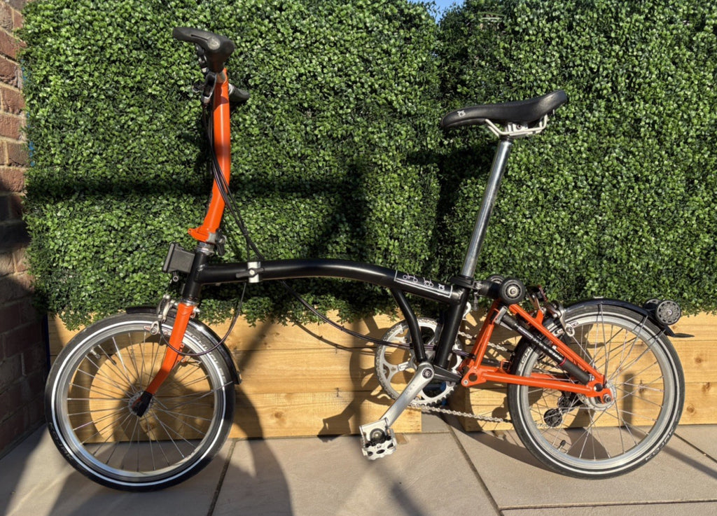 Brompton S6L 2014 6-Speed Folding Bike - Orange & Black - Very Good Condition