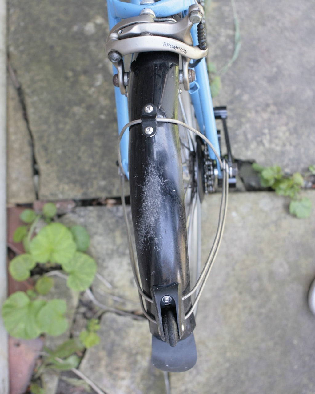 Brompton Blue / black, Union jack 1/ 2 speed folding bicycle, new parts restored