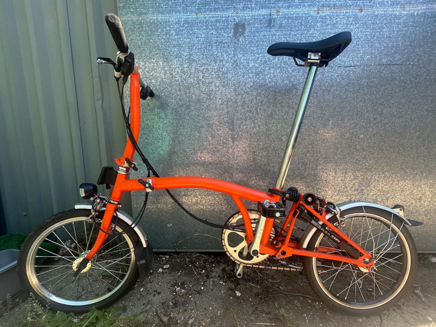 Brompton C Line 6 speed Dynamo Lights Orange Good Condition