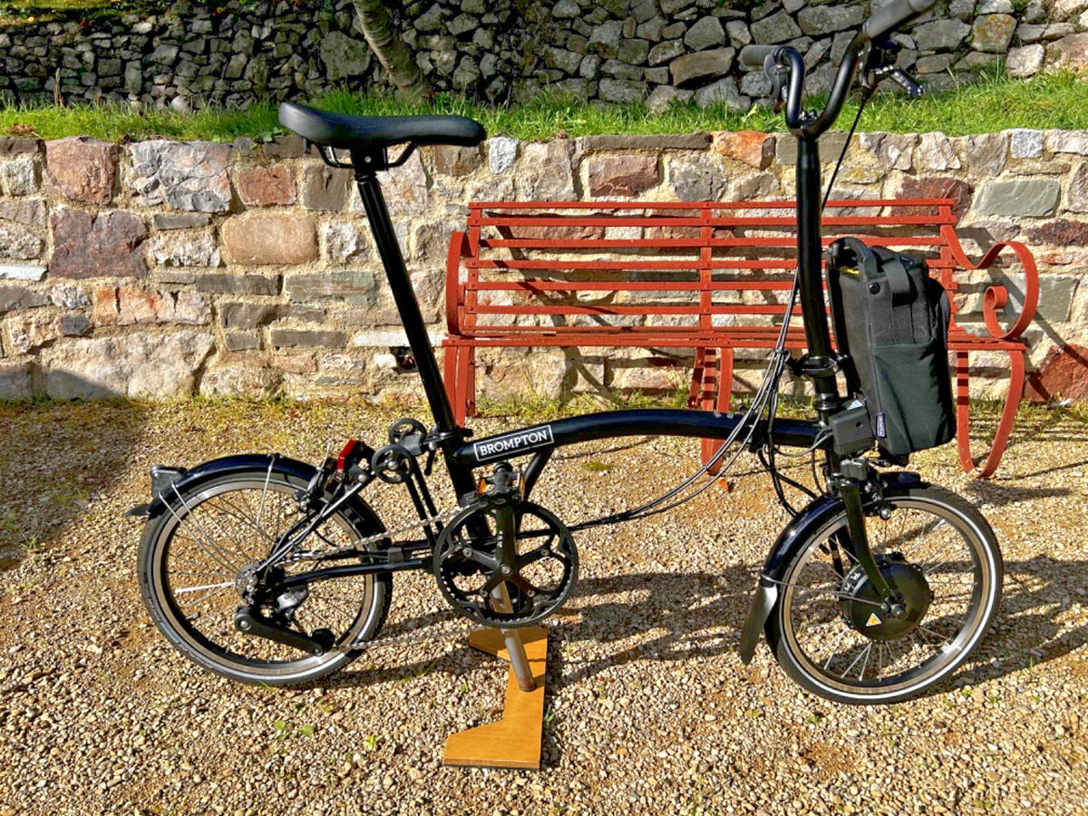 Brompton Electric C-Line folding bike H4L 4-speed black