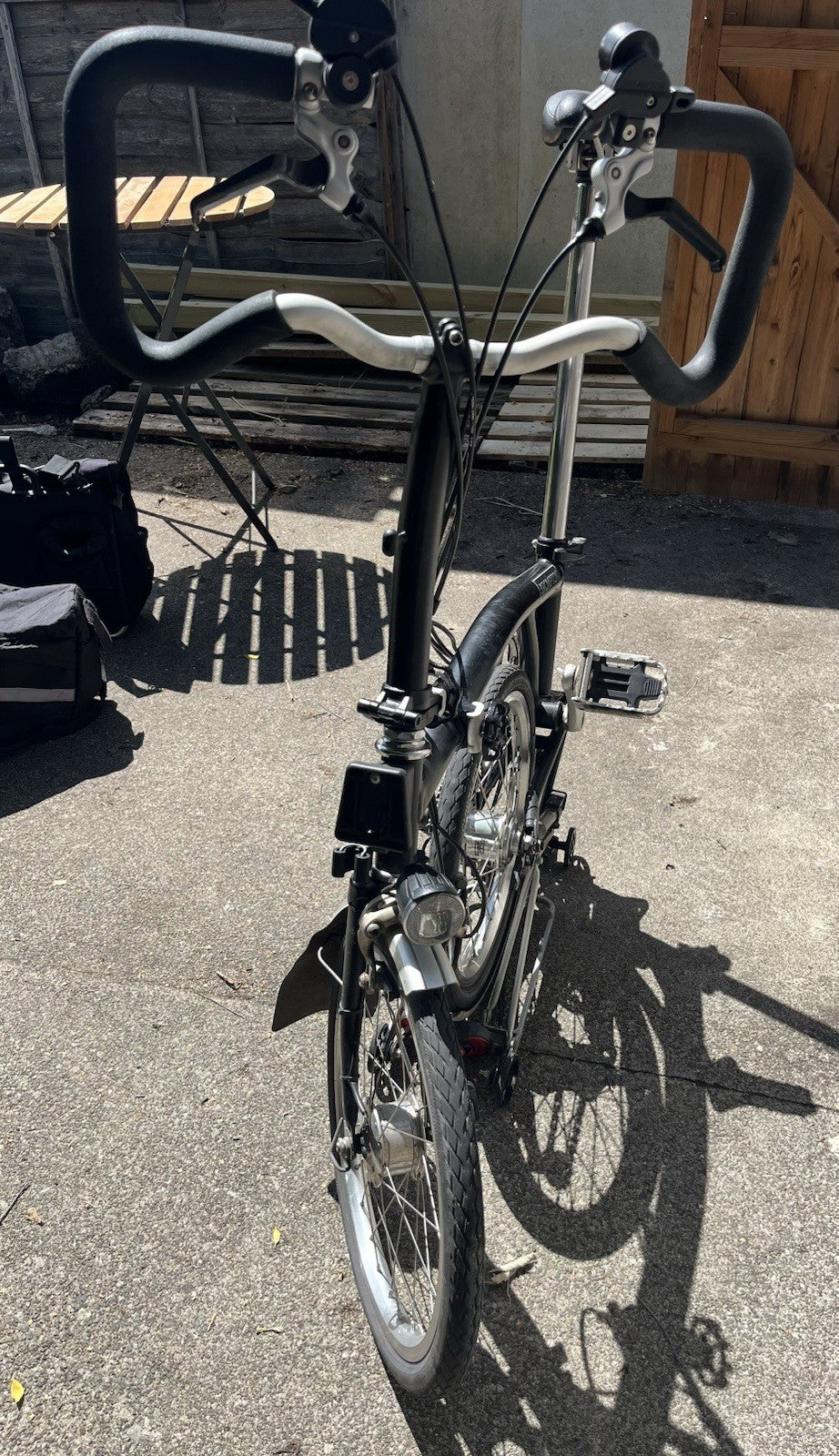 Brompton P6R with Son Dynamo lights and full set of bags