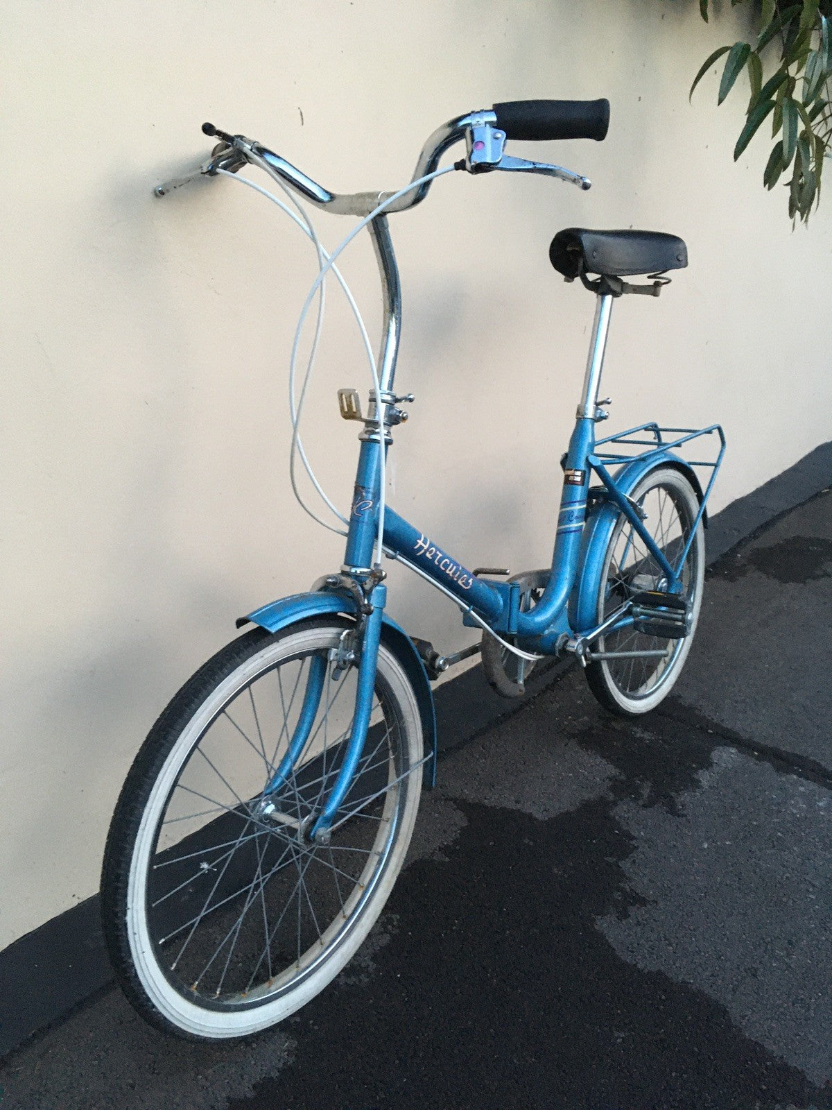 Vintage Hercules Compact folding bike Stowaway Shopper fold up Raleigh Retro LDN