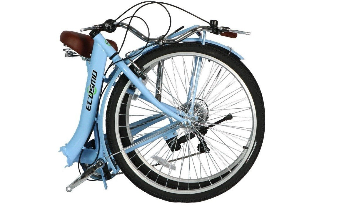Ecosmo 26" Wheel Folding Ladies Women City Bicycle Bike 7 SP, 17" Frame -26LF08B