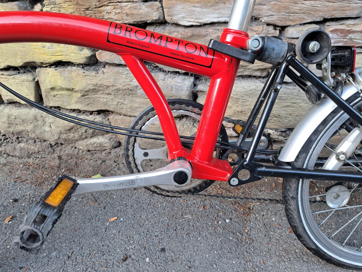 Brompton Folding Bike with 5-speed Hub Gear,  Red & Black