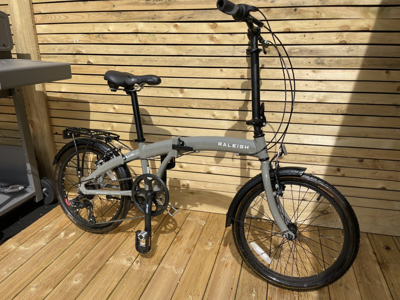 Raleigh Evo Two Folding Bike - Grey – Excellent Condition - White decal