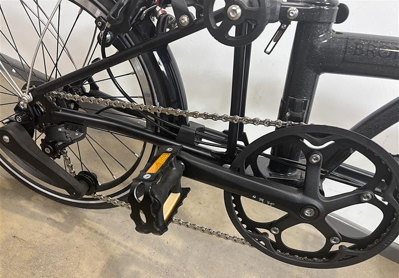 Brompton P Line 4 Speed 2022 Low Handlebar Folding Bike - Midnight Black