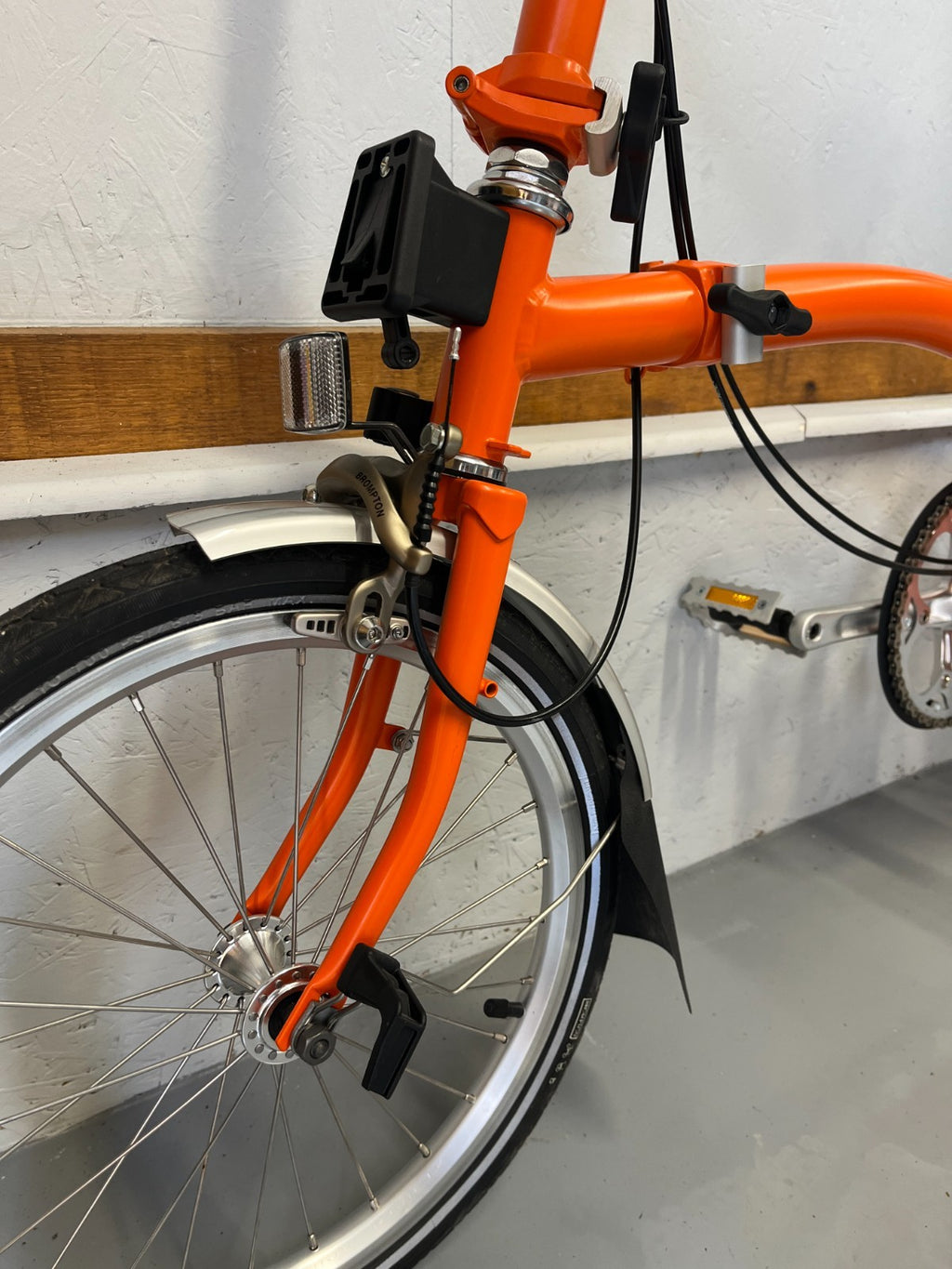 Brompton folding bike 3 speed C Line Orange