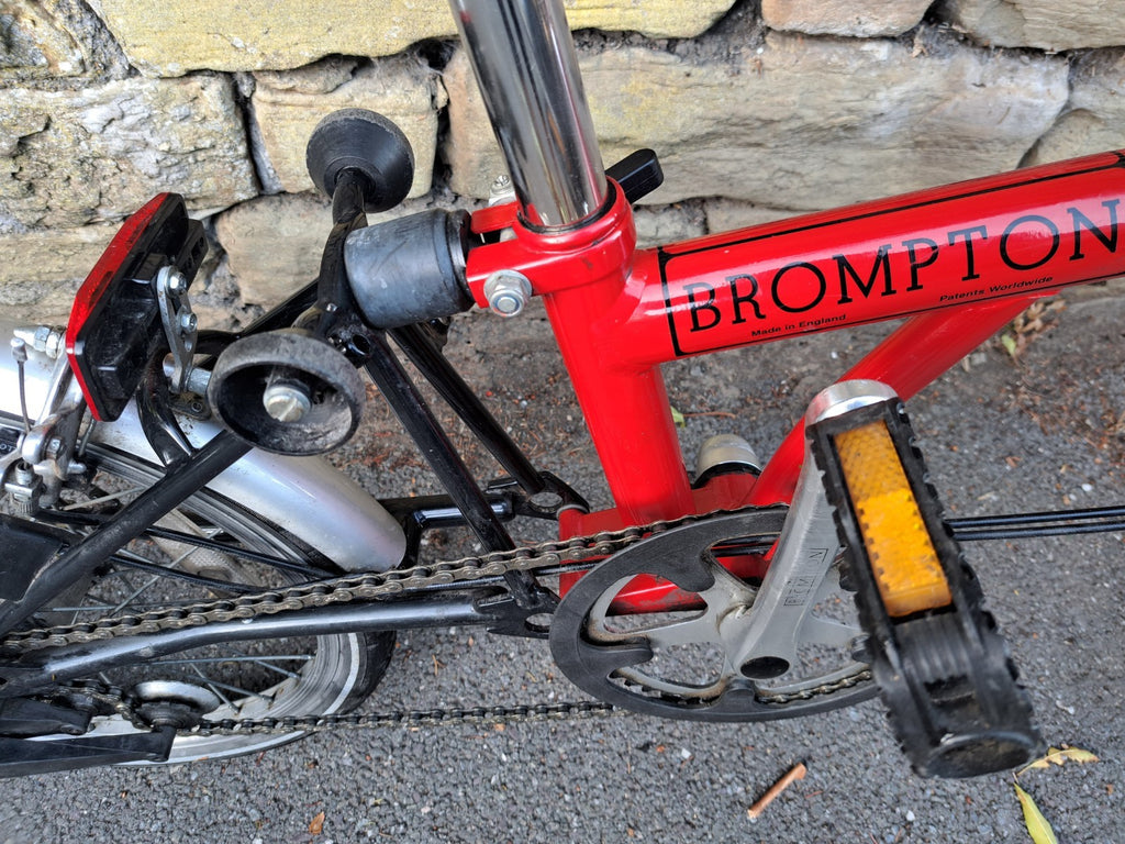 Brompton Folding Bike with 5-speed Hub Gear,  Red & Black