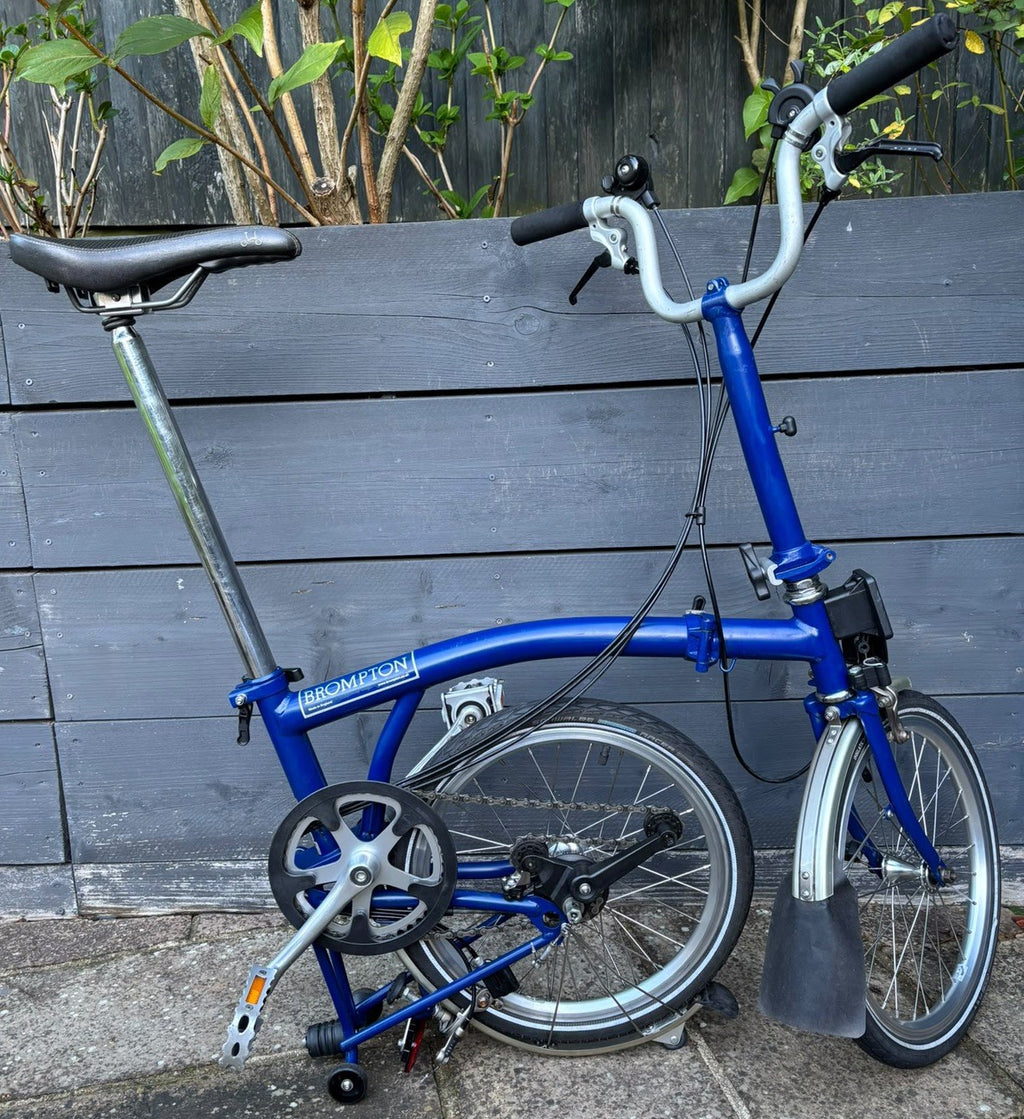 Brompton M6L C Line 6 Speed Folding Bicycle in Cobalt Blue Excellent Condition
