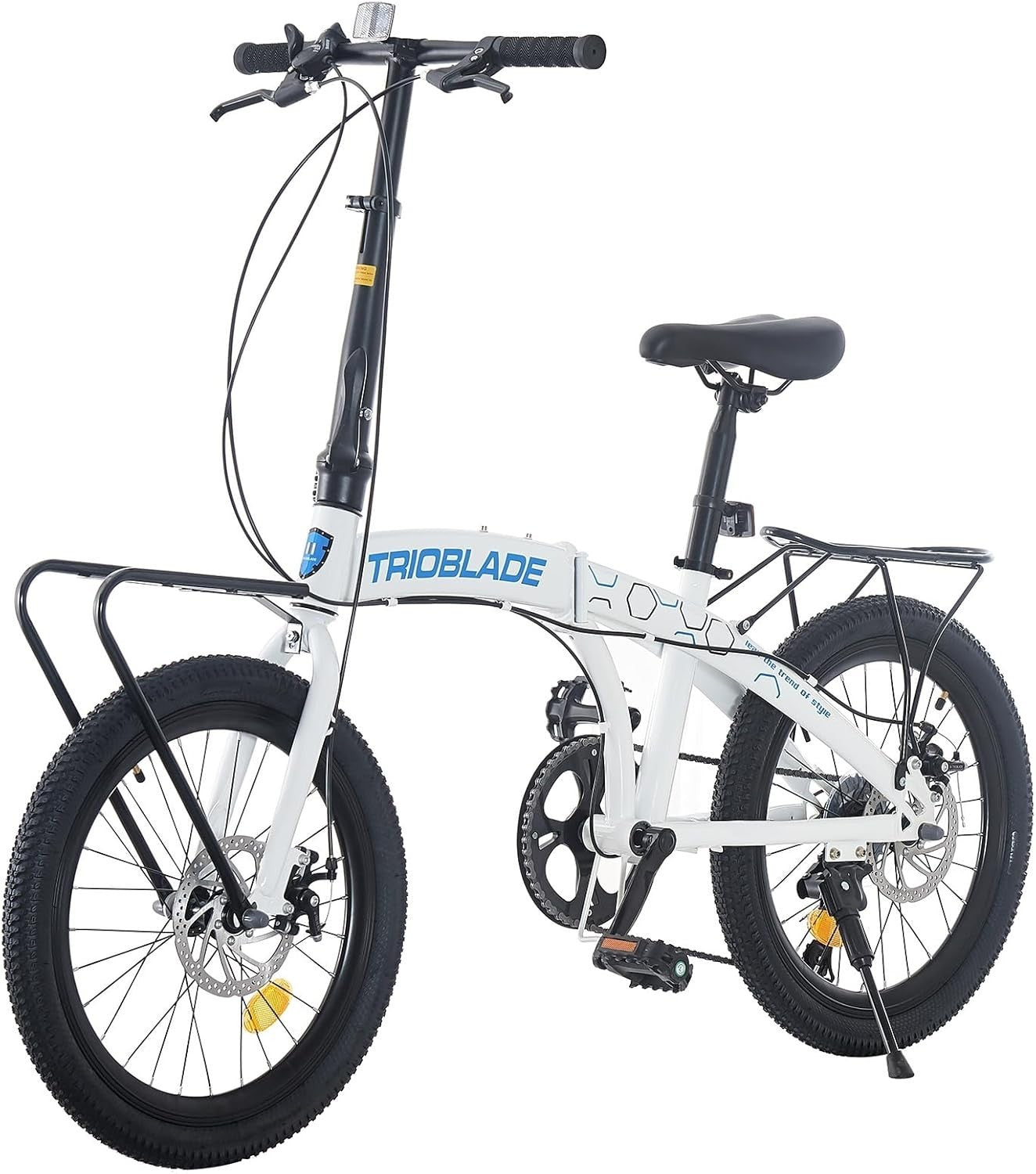 20" Folding Bike Adult 7-Speed Lightweight Disc Brake Urban Commute