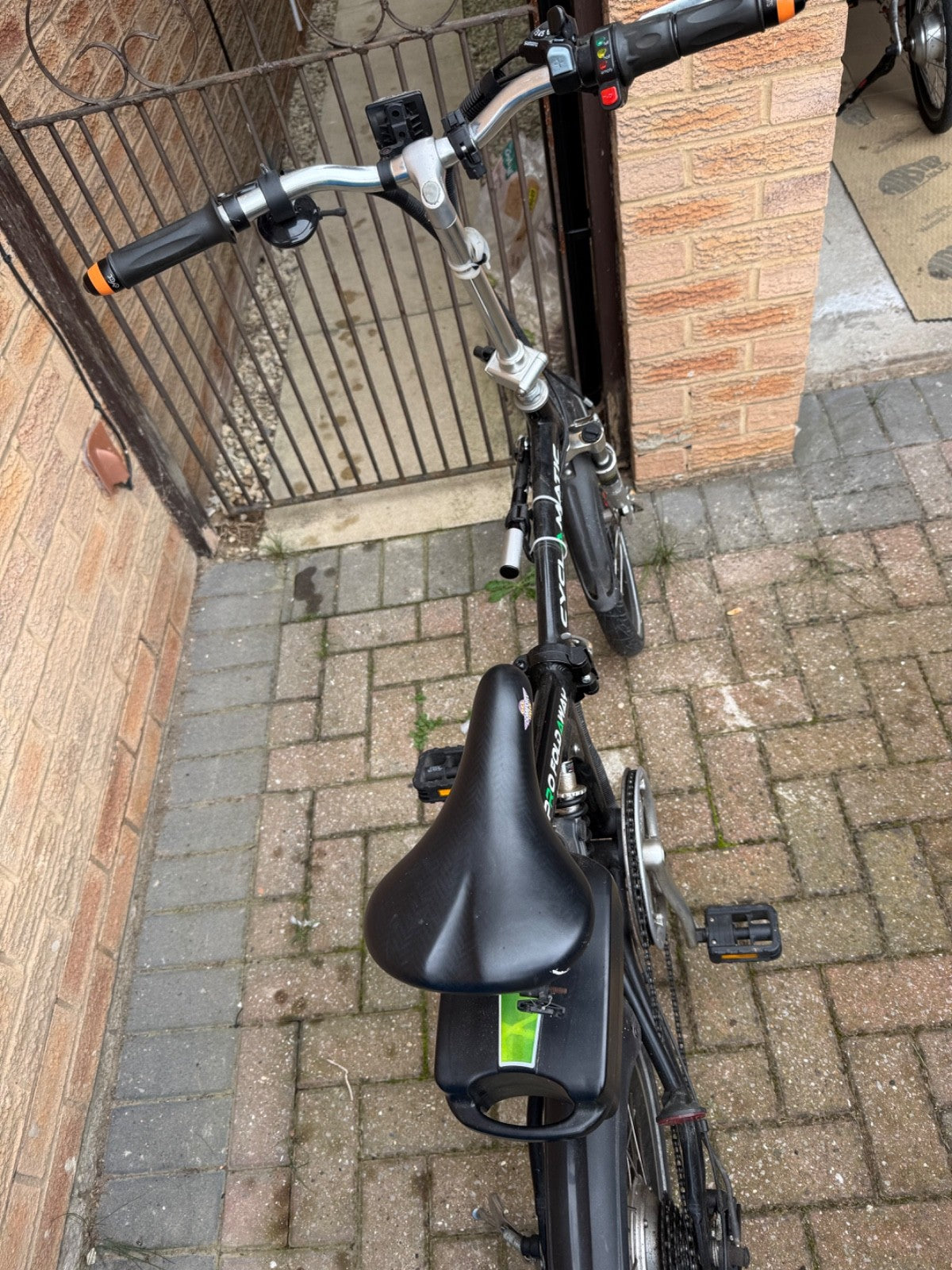 Two used foldable, pedal bikes with Shimano gears and front/back suspension