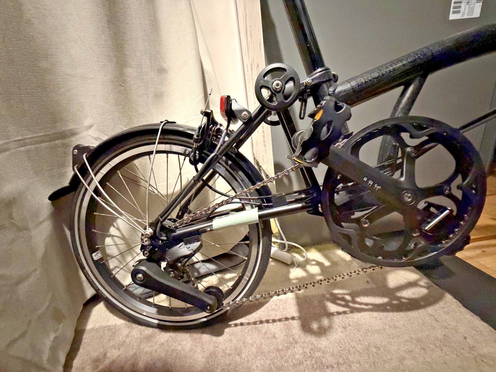 Brompton Electric P Line Urban Folding Bike – Midnight Black