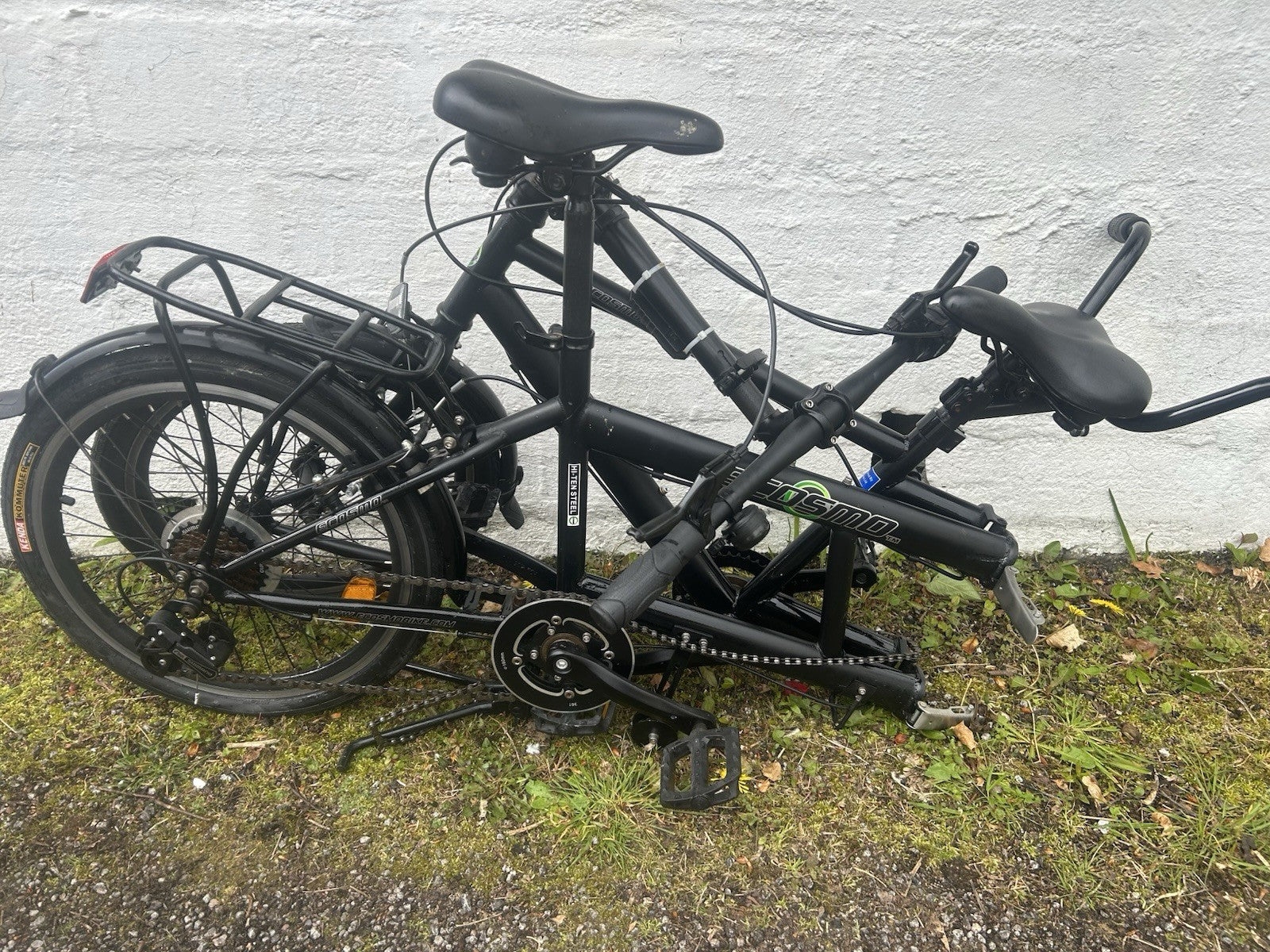 Ecosmo 20TF01BL 20 Inch Wheel Folding Tandem Bicycle Bike - Black
