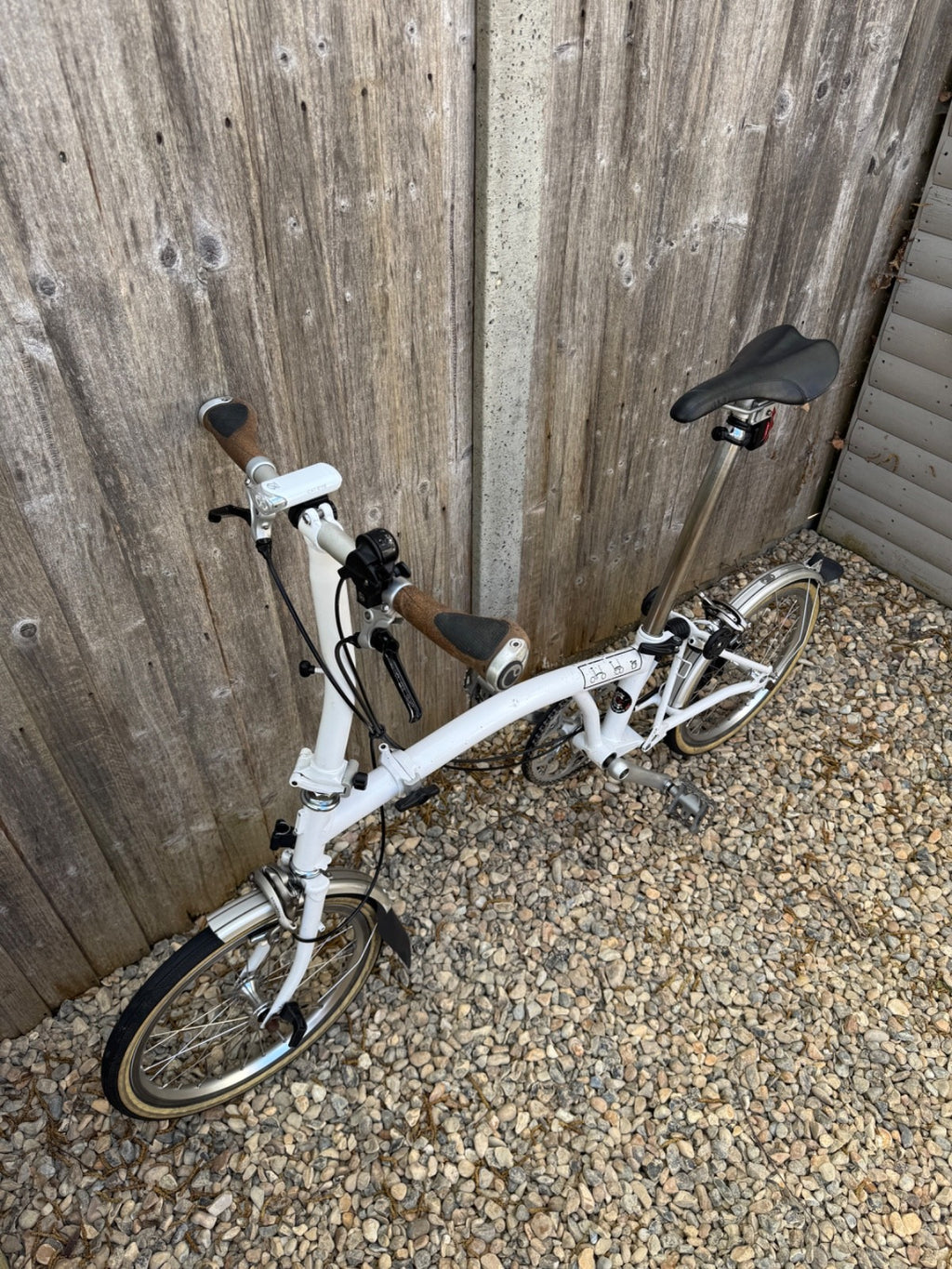 Brompton S2L Folding Bike White Good Condition
