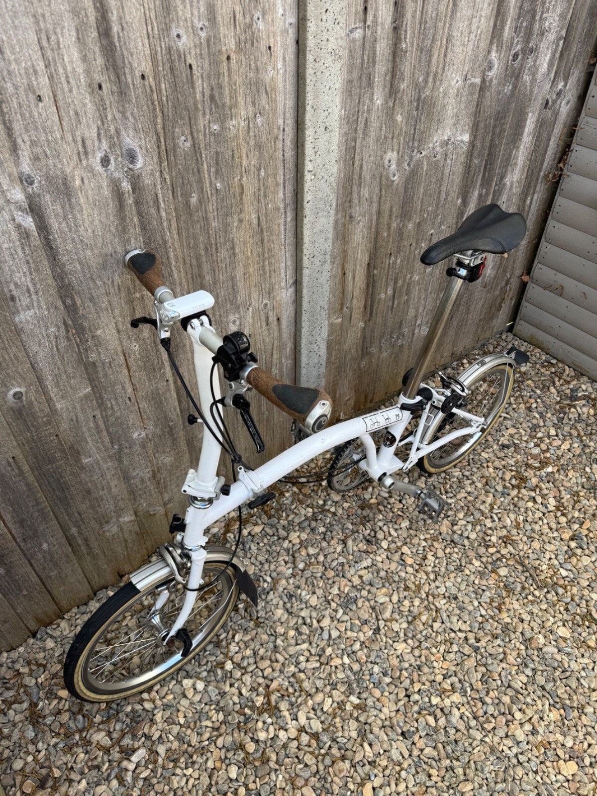 Brompton S2L Folding Bike White Good Condition