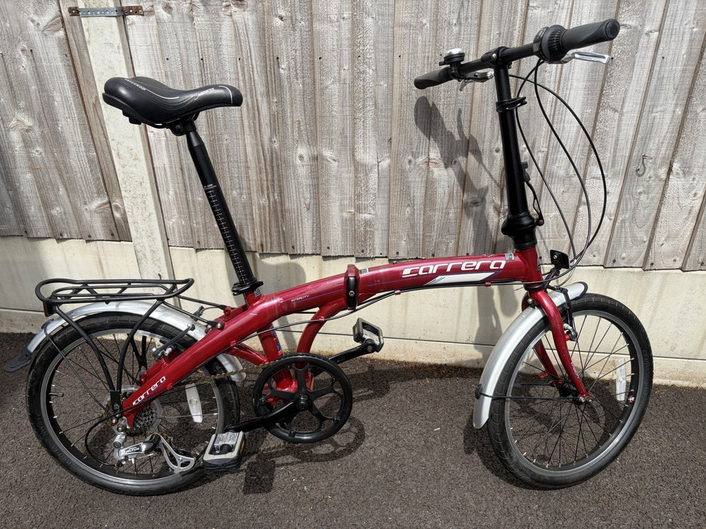Carerra Intercity Folding Bike In Red.