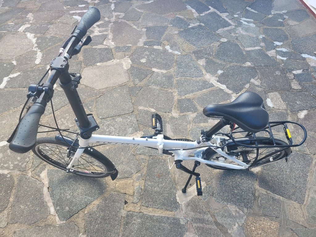 Carrera Transit Folding Bike 20” Wheels 8 Speed Alloy Frame Rack LOCAL DELIVERY