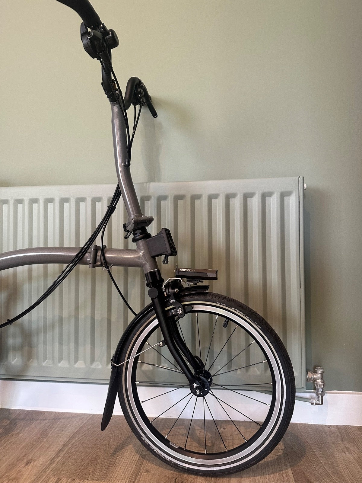Brompton P Line Explore Mid Bar 12 Speed - Sky Grey