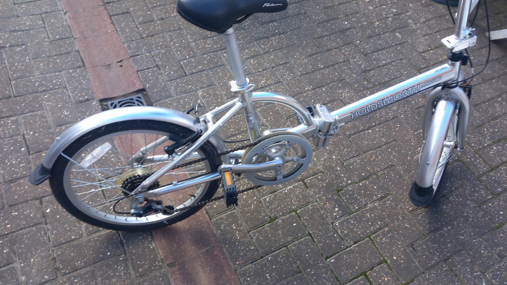 Holdsworth Lakeside Folding Bike, 20in Wheels, Silver, Unisex Adults,  35cm