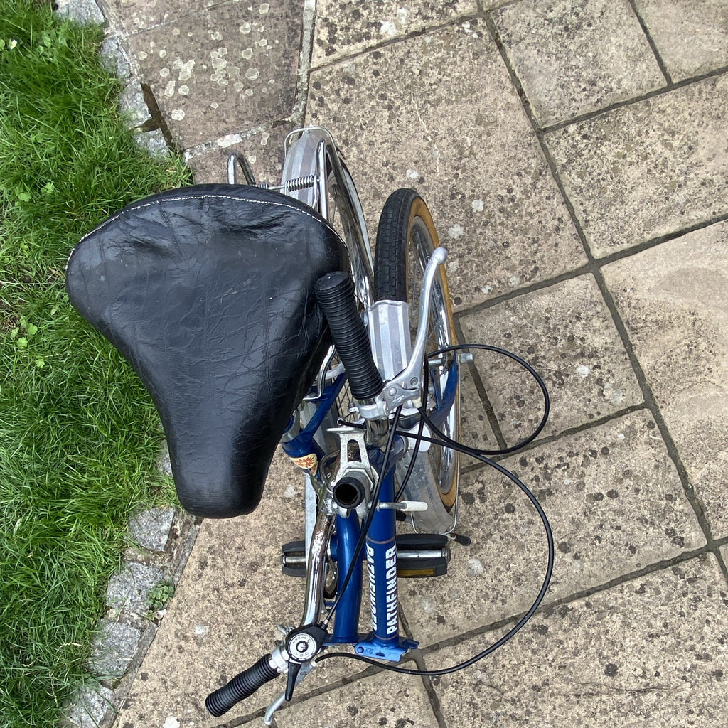 Phoenix Pathfinder Single Gear Foldable Bike with Rear Rack Blue