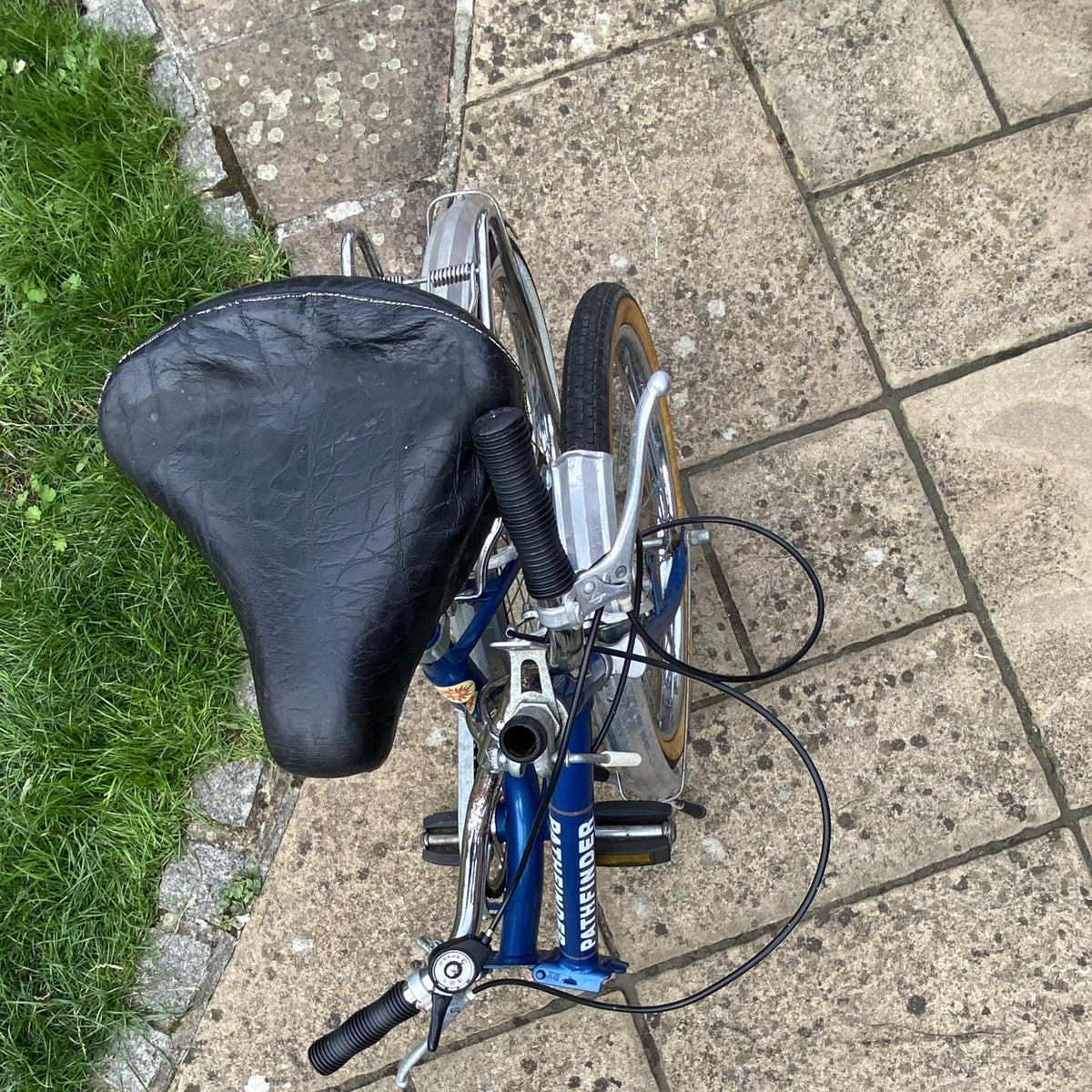 Phoenix Pathfinder Single Gear Foldable Bike with Rear Rack Blue