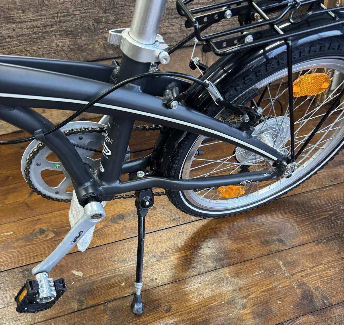 Denver Classic 001 Folding Bike 7 Speed with Lights, Rack and Mudguards