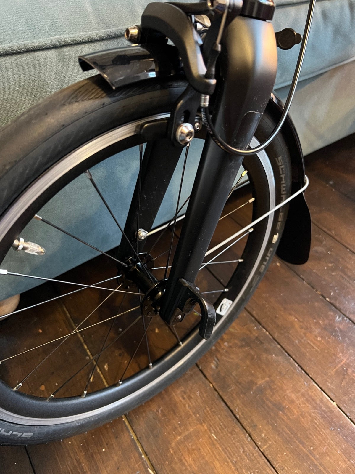 Brompton T-Line 4-Speed Titanium Folding Bike Medium rise